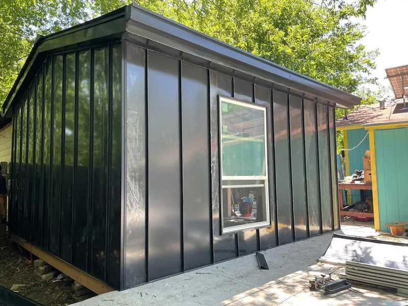 Black standing seam metal wall panels for Metal Roof Installation in Five Corners